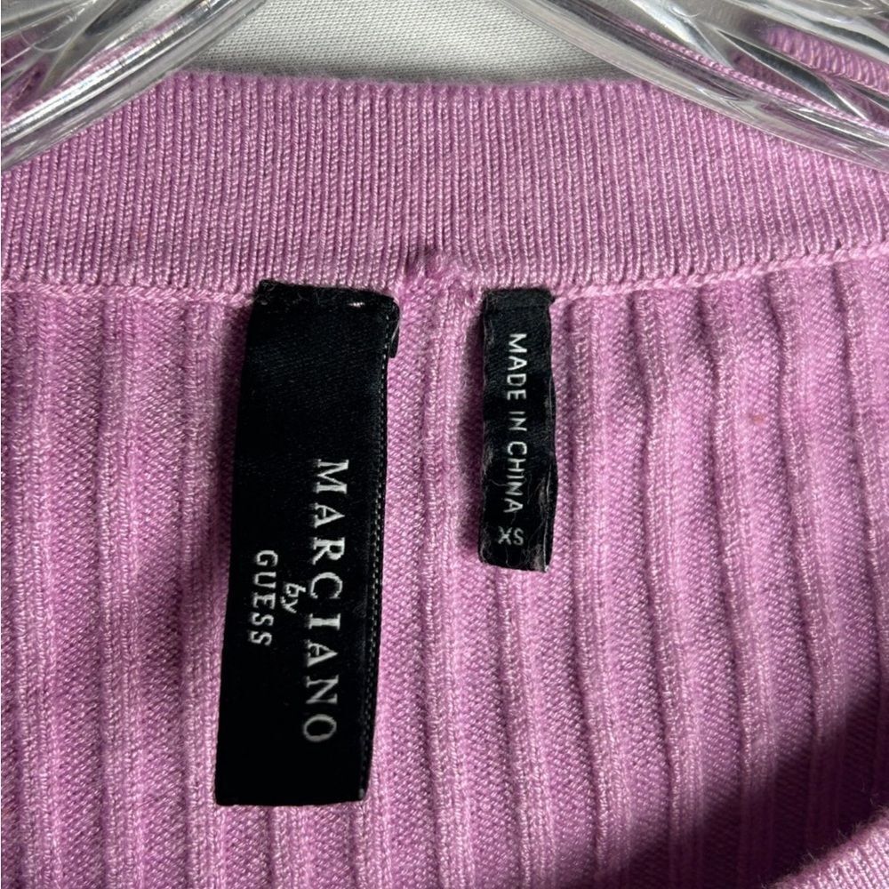 Marciano Guess ladies Knit Cardigan Sweater XS purple Buttons crochet academia - Picture 2 of 9